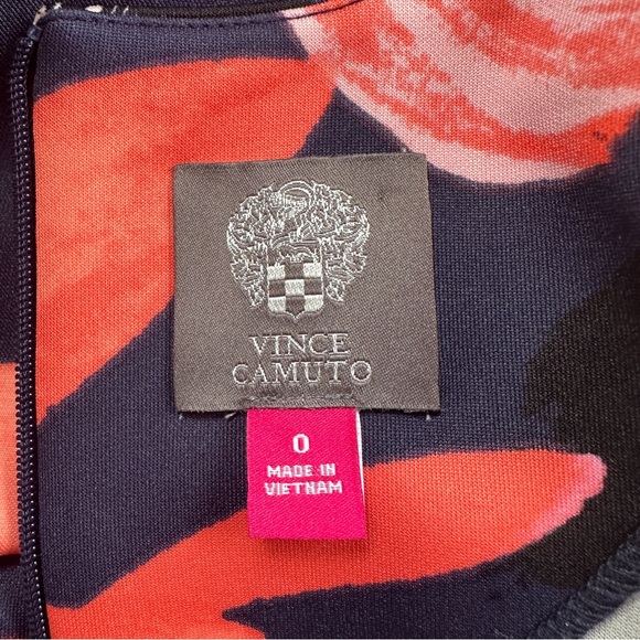 Vince Camuto Navy Floral Midi Dress - Picture 10 of 10